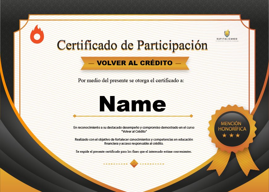 Certificado Honorario